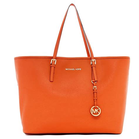 michael kors jet set tote orange|michael kors jet set chain.